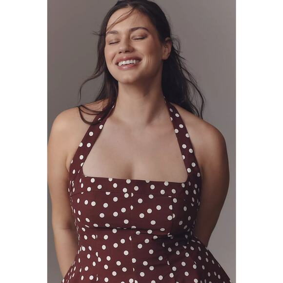 Anthropologie Maeve Square-Neck Fit and Flare Mini Dress - M